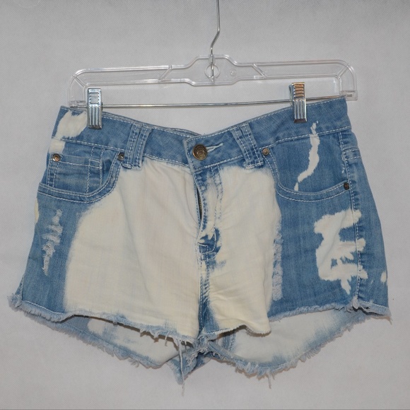 Harmony Havoc Shorts Bleached and Distressed - Picture 1 of 4